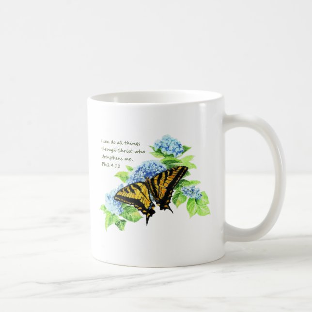 Mug Phil 4:13 Inspirationnel Bible Scripture Motivatio (Droite)