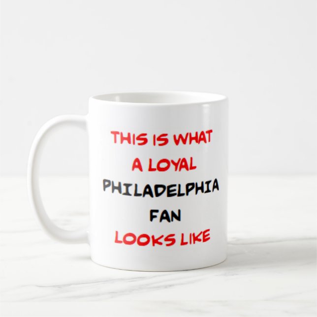 Mug philadelphia fan, loyal (Gauche)