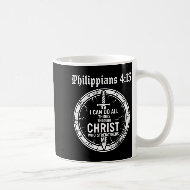 Mug Philipans 4_13 Christian Bible Verse Faith Scriptu (Droite)