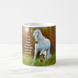 Mug Philippiens 4:13 Tout par le Christ, Cheval