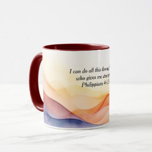 Mug Philippiens 4:13 Verse de la Bible chrétienne