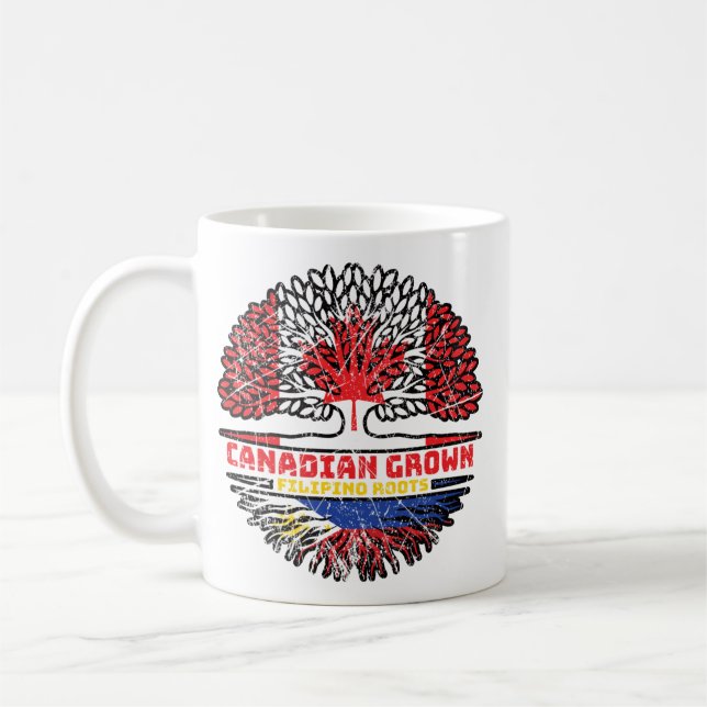 Mug Philipppino Canadian Canada Tree Roots Fl (Gauche)