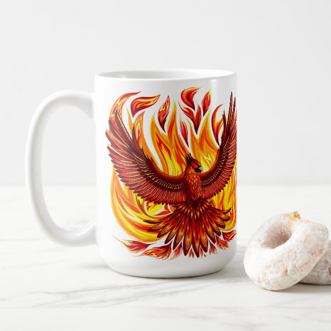 Mug Phoenix mythologique immortelle Créature (Avec donut)