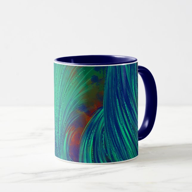 Mug Phoenix Plumes vert (Devant droit)