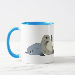 Mug Phoques De Port De Cartoon Sympa
