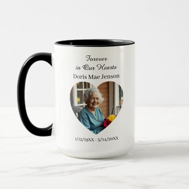 Mug Photo and Poem Sentimental Memorial (Gauche)