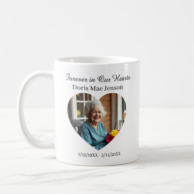 Mug Photo and Poem Sentimental Memorial (Gauche)