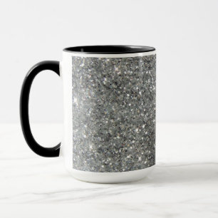 Mug Photo argentée élégante de tape-à-l'oeil de