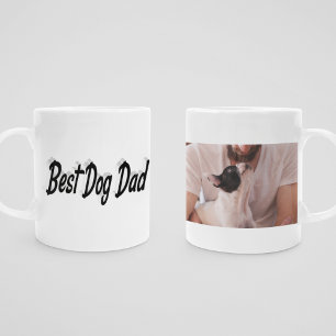 Mug Photo Best Dog Papa Texte noir