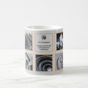 Mug Photo Collage Grey Orange Petite entreprise