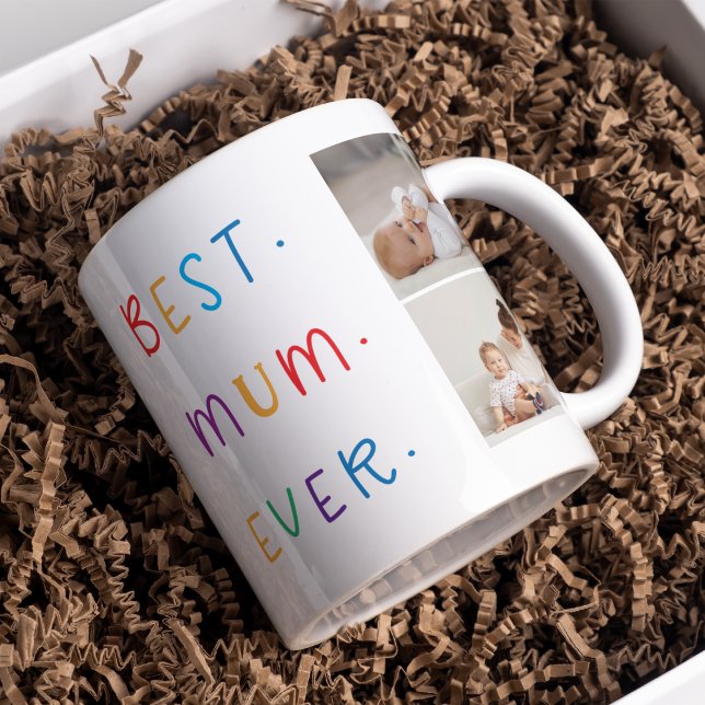 Mug Photo Collage moderne et coloré Meilleur cadeau de (Créateur téléchargé)