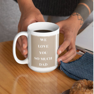 Mug Photo Collage moderne & We Love Papa Cadeaux