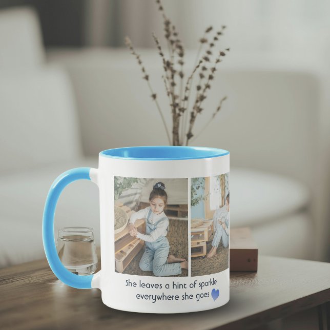 Mug Photo Collage Photo Fille Cute Personnalisée Café  (Créateur téléchargé)
