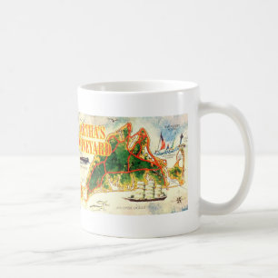 Mug Photo colorée de carte vintage de Martha's