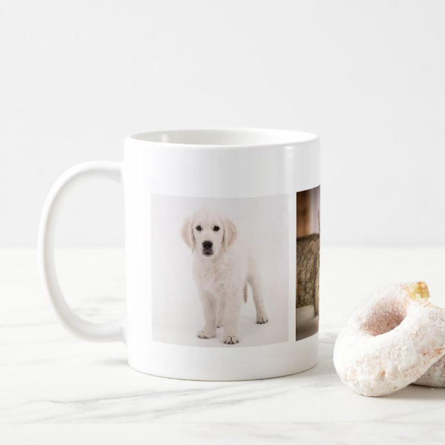 Mug Photo d'animal familier personnalisée (Avec donut)