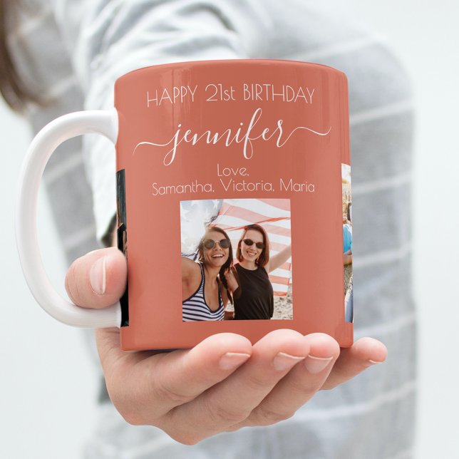 Mug Photo d'anniversaire amis noms terre terre terre t (Créateur téléchargé)