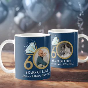 Mug photo de 60e anniversaire de mariage diamant 60 an