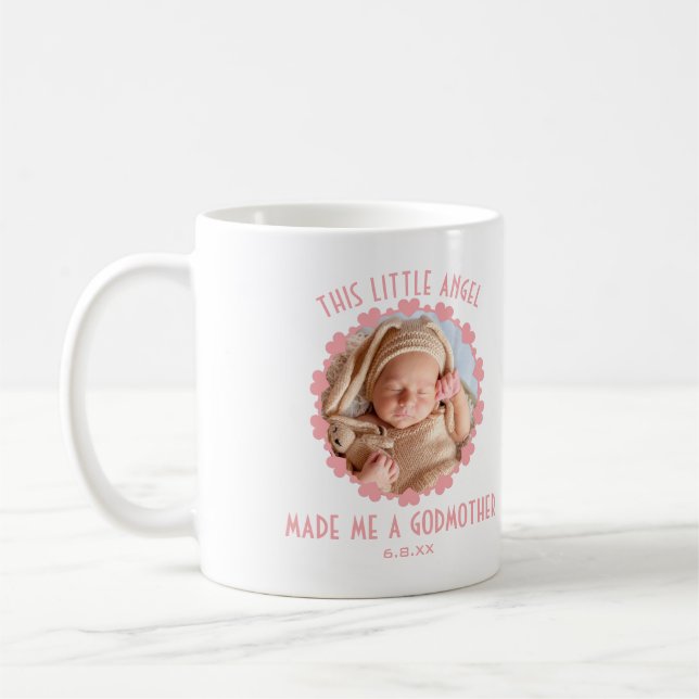 Mug Photo de bébé personnalisée Première fois Godmère (Gauche)
