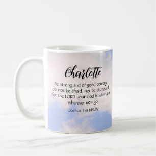 Mug Photo de Blue Sky Be Not Afraid Bible Verse Nom
