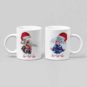 Mug Photo de chapeau de Père Noël Noël Ho Ho Ho