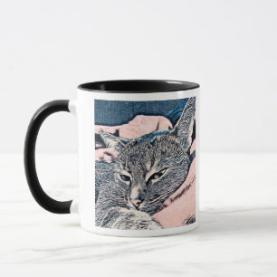 Mug Photo de chat, chat, Animaux domestiques, chat drô