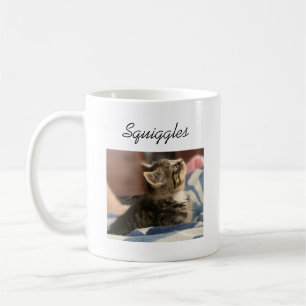 Mug Photo de chat, nom et empreinte de patte 