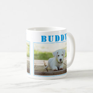 Mug Photo de chien ou animal de compagnie bleu