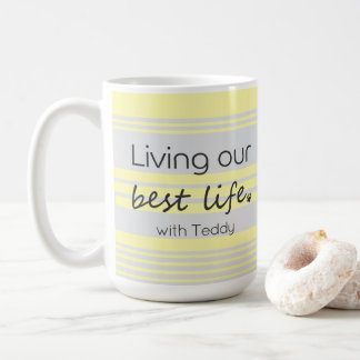 Mug Photo de chien personnalisé & nom | Vivre notre me