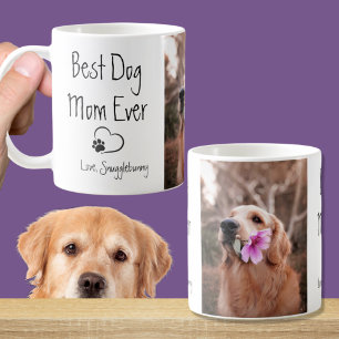 Mug Photo de chien Super Maman Empreinte de patte de c