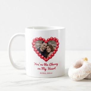 Mug Photo de cœur de cerise personnalisé