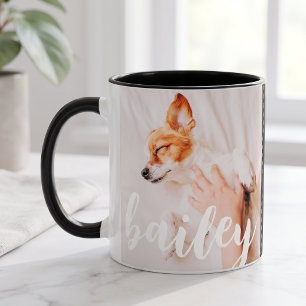 Mug Photo de compagnie élégante simple et ludique