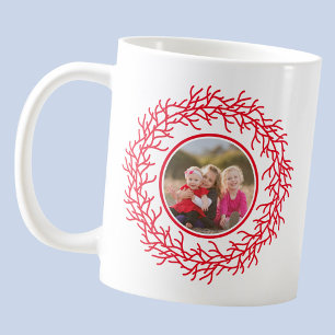 Mug Photo de couronne rouge et blanche
