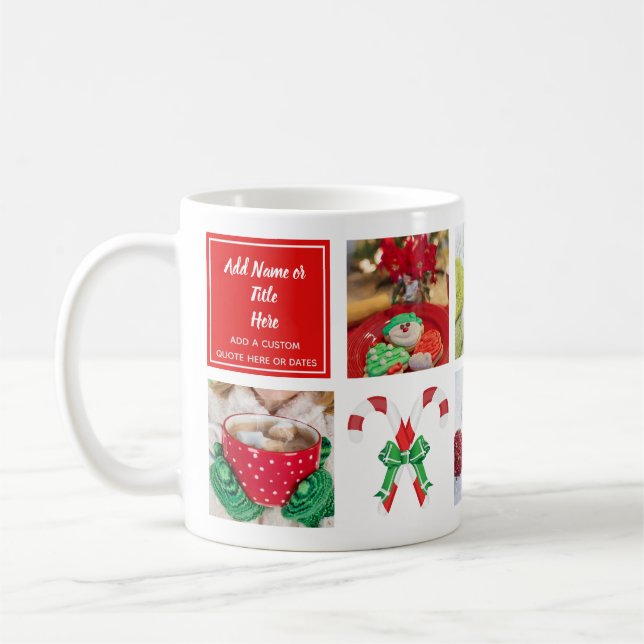 Mug Photo de famille moderne Cadeau de Noël avec Modèl (Gauche)