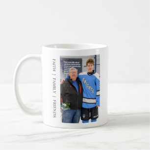 Mug Photo de famille moderne classique en noir et blan