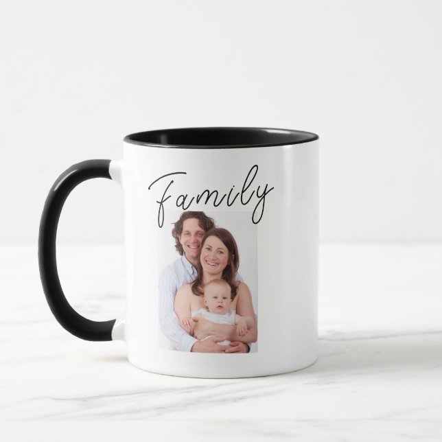 Mug Photo de famille personnalisée Boug café cadeau d' (Gauche)