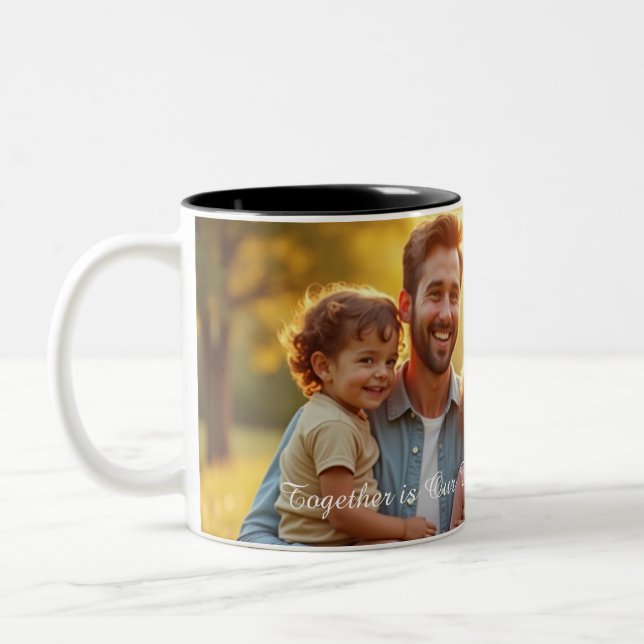 Mug photo de famille personnalisée - Mug café pers (Gauche)