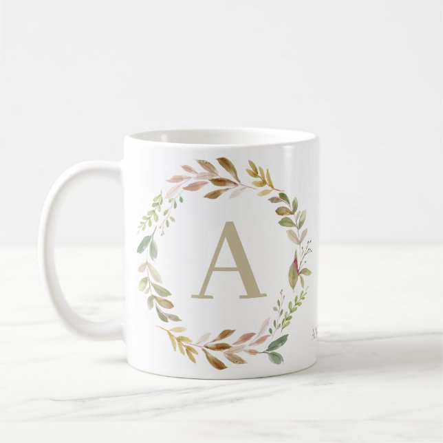 Mug Photo de feuillage naturel moderne (Gauche)
