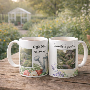 Mug Photo de jardin personnel avant le café