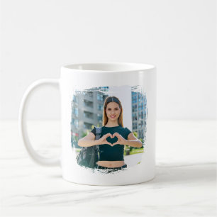 Mug Photo de la frontière moderne Grunge