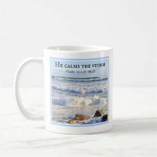 Mug Photo de la mer tempétueuse Il calme la tempête Bi