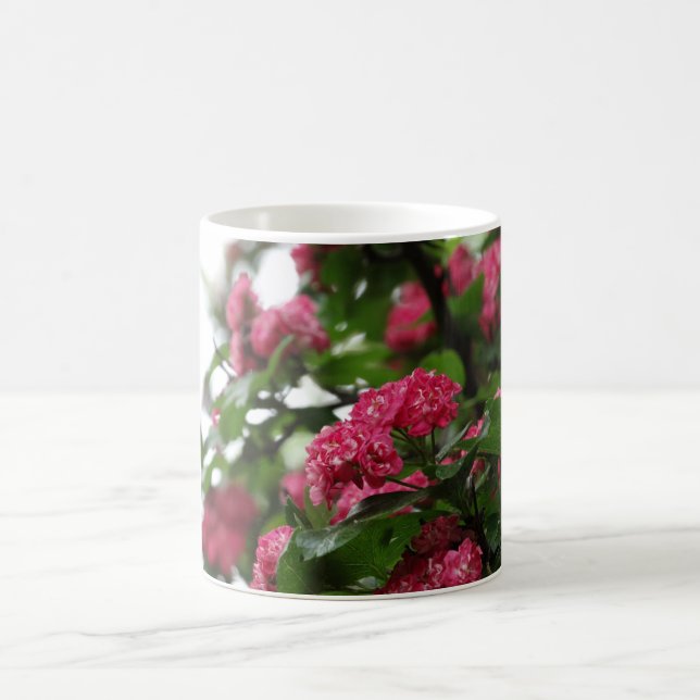 Mug photo de l'arbre de fleurs roses (Centre)