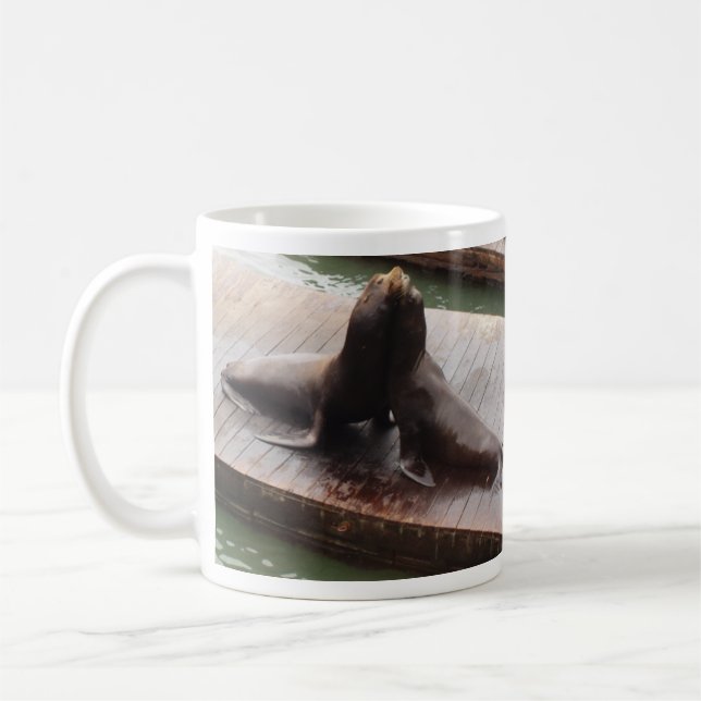 Mug Photo de lion de mer mignon (Gauche)