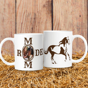 Mug Photo de maman de rodéo occidental Cowgirl Cheval