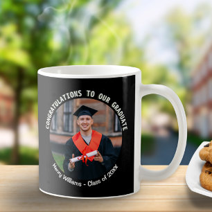 Mug Photo de souvenir noir pour la remise de diplômes