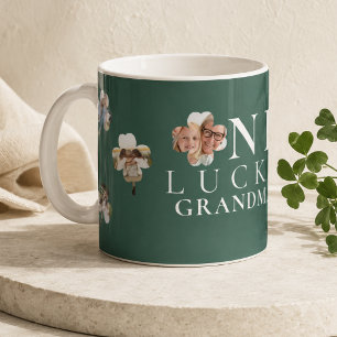 Mug Photo de Trèfle Vert Chanceux pour Mamie