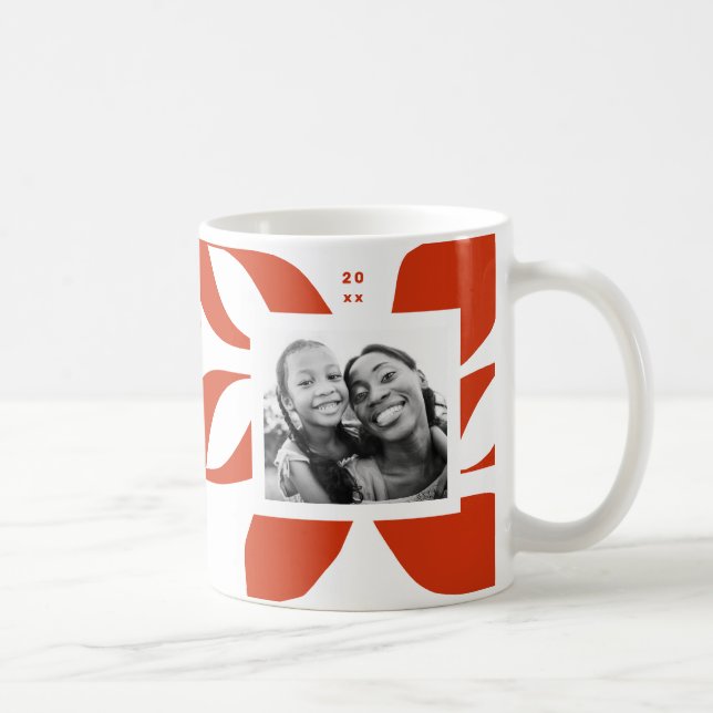 Mug Photo de vacances de Poinsettia Graphic (Droite)