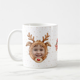 Mug Photo de visage personnalisé Noël drôle