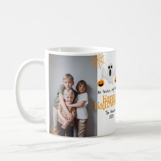 Mug Photo d'Halloween Joyeuse jack-o-lanterne citrouil (Gauche)