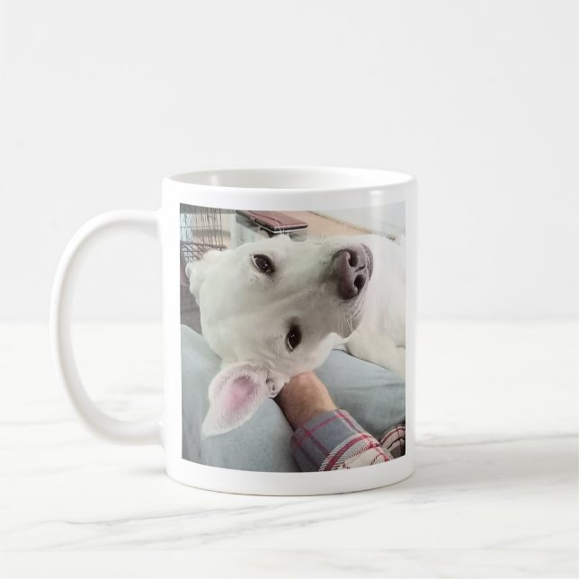 Mug Photo du chien mignon Best Papa Pal Ever Blue Deni (Gauche)