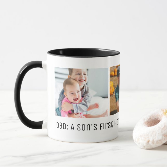 Mug Photo du premier amour de papa Fils  (Avec donut)